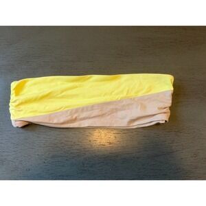 yellow beige strapless TAVIK + swimsuit bikini top size small